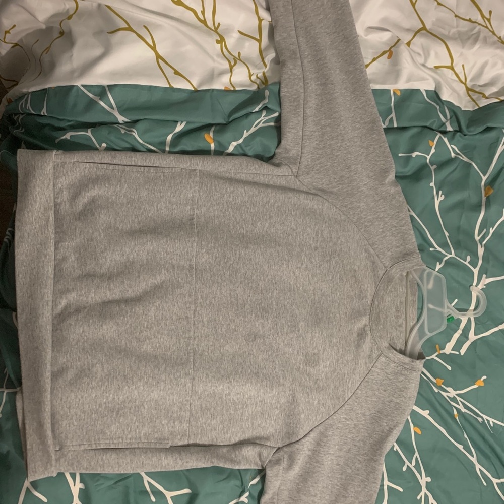 Thick gray sweater